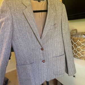 Vintage Londonderry by Peabody Wool Blend Herringbone Blazer